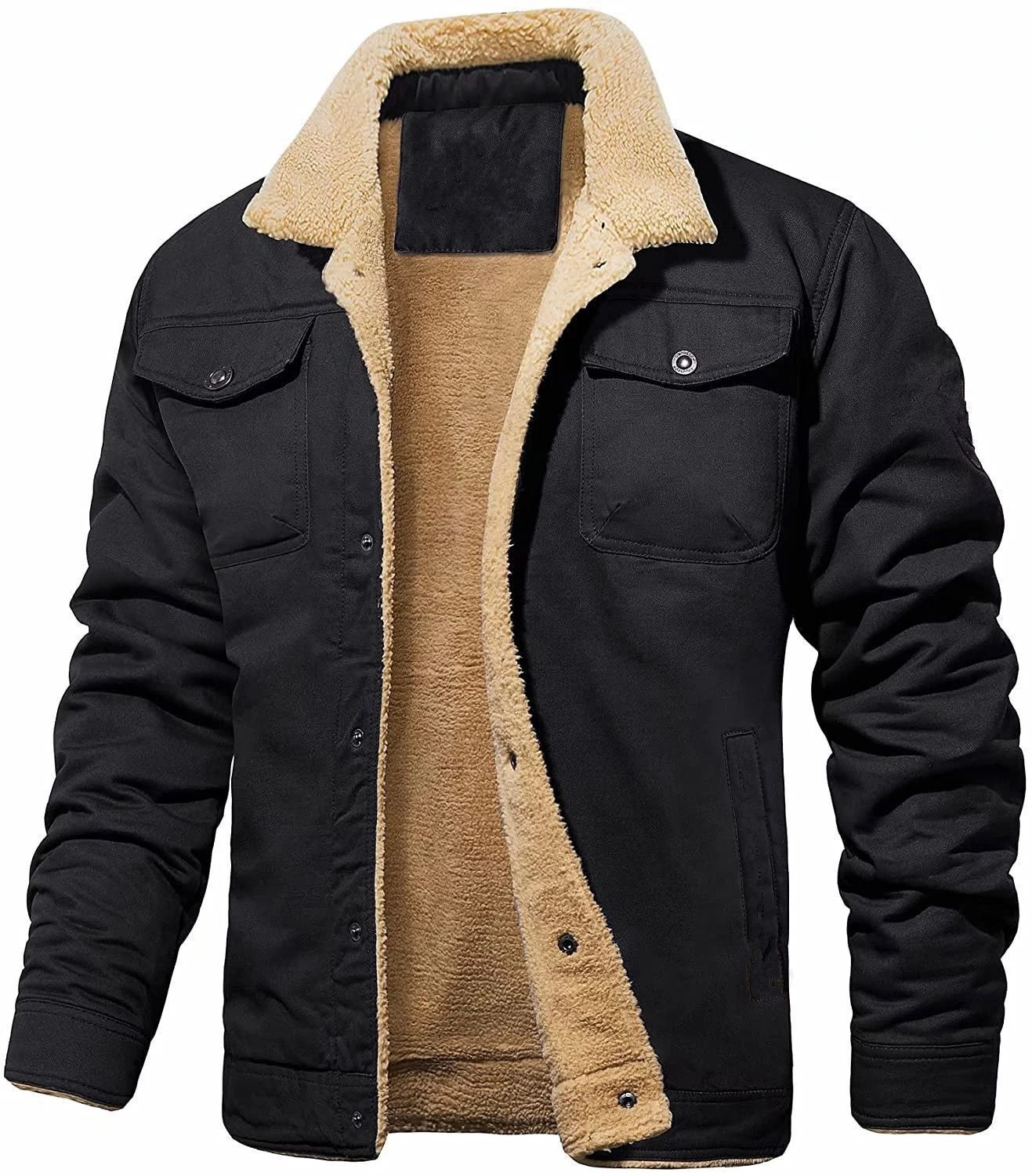 Men's utility jacket with warming lining and stylish lapel collar Skorter
