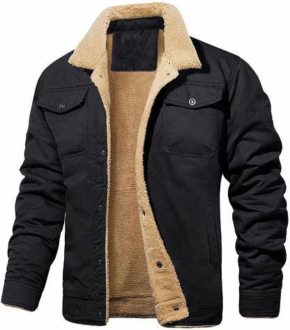 Men's utility jacket with warming lining and stylish lapel collar Skorter