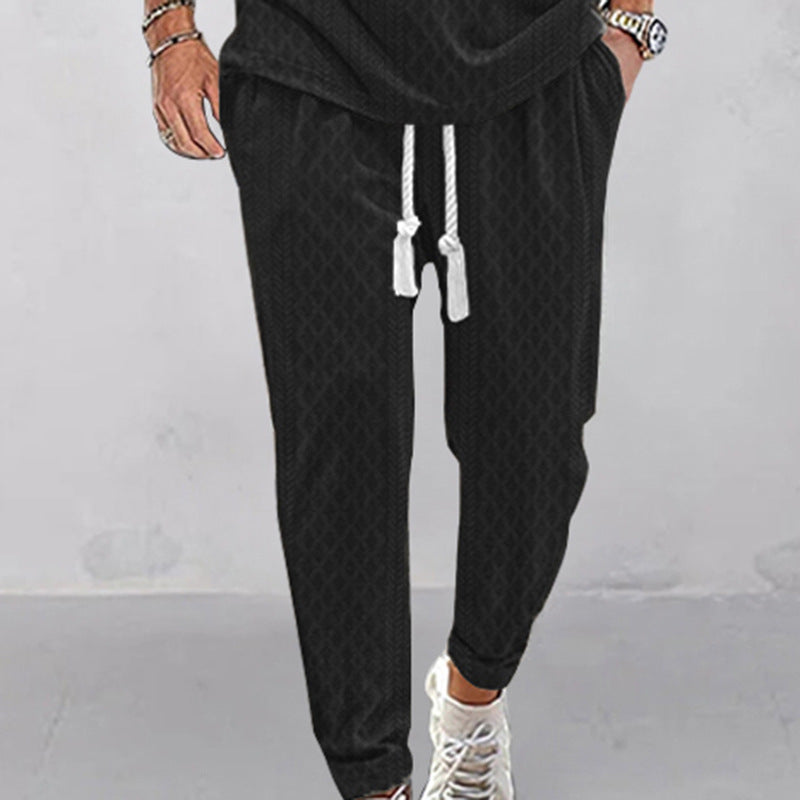 Men's sporty leisure pants with elastic waistband and side drawstring Skorter