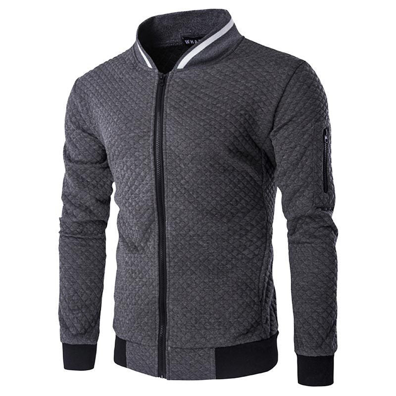 Men's quilted bomber jacket with high-quality material and practical zipper Skorter