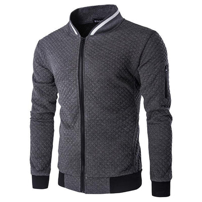 Men's quilted bomber jacket with high-quality material and practical zipper Skorter