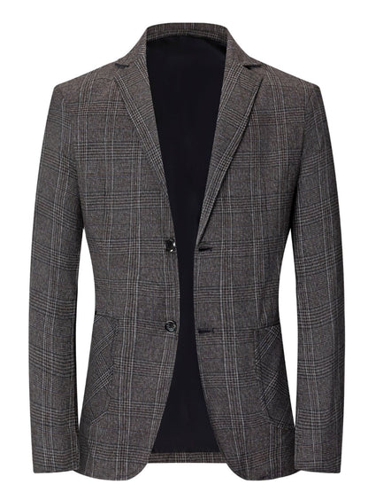 Men's stylish checkered Slim-Fit Blazer Skorter