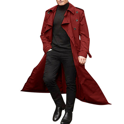 Men's elegant trench coat with double button placket Skorter