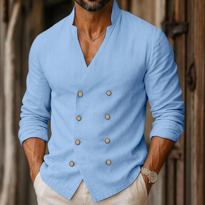 Men's stylish shirt with double button placket Skorter