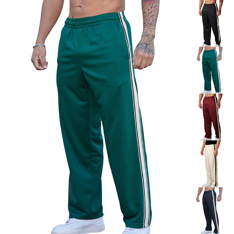 Men's sporty training pants with side contrast elements Skorter