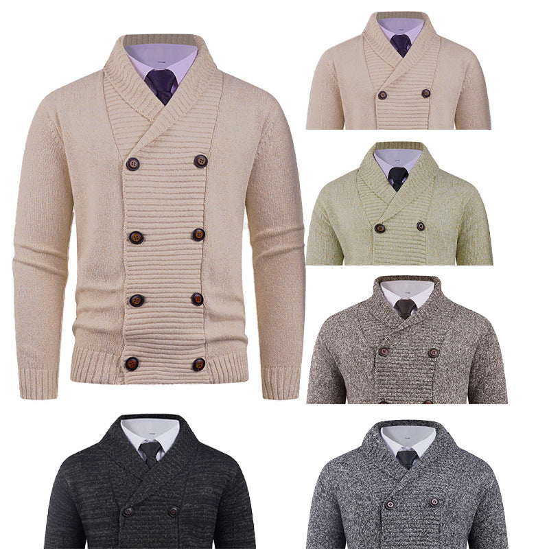 Herrkofta med modern sjalkrage och praktiska knappdetaljer Skorter