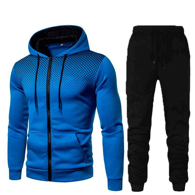Men's stylish hoodie set with fashionable design and practical pockets Skorter