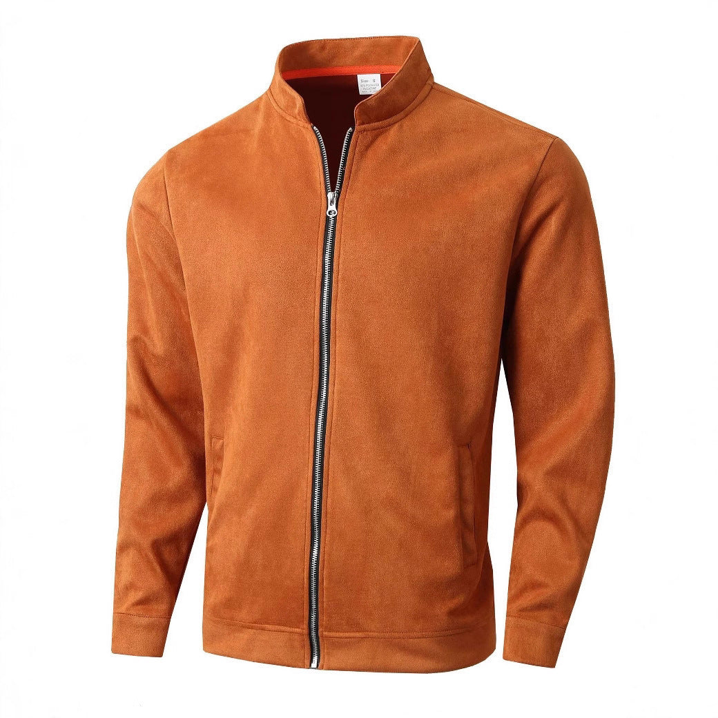 Men's elegant and comfortable softshell jacket with a high collar and full-length zipper Skorter