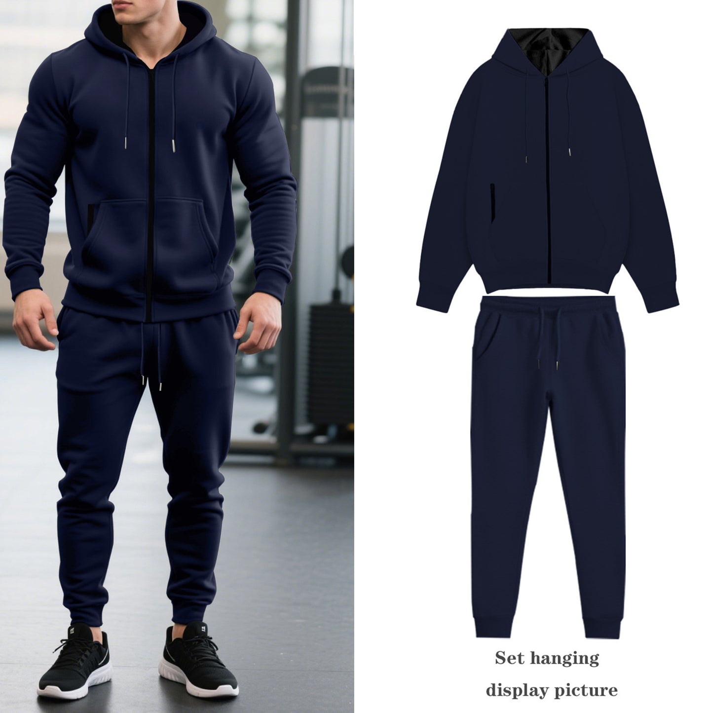 Men's tracksuit with hood and practical pockets Skorter
