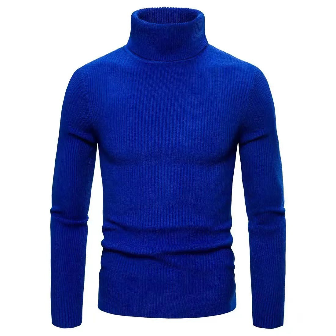 Men's Stand Collar Sweater made of Ribbed Knit Skorter
