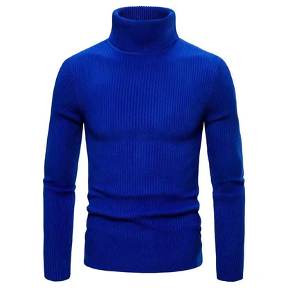 Men's Stand Collar Sweater made of Ribbed Knit Skorter