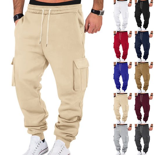 Men's cargo joggers with practical drawstring and side pockets Skorter