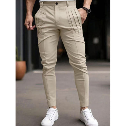 Men's stylish Slim-Fit suit trousers with pleated design Skorter