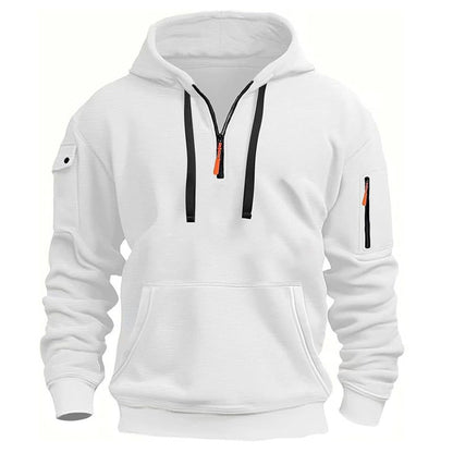Men's sporty hoodie with zipper and practical pockets Skorter