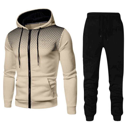 Men's stylish hoodie set with fashionable design and practical pockets Skorter