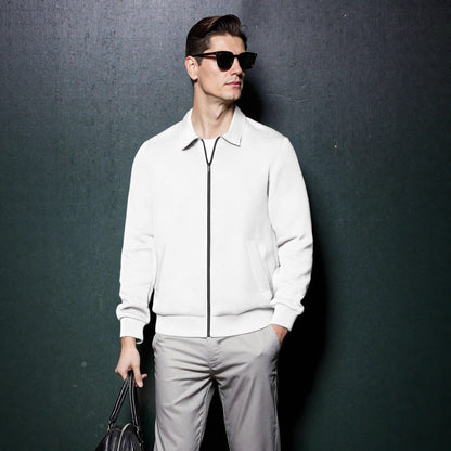 Men's sporty jacket with textured design and modern collar Skorter