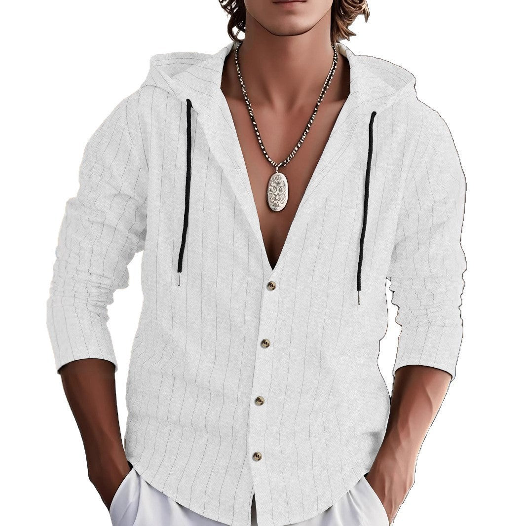 Men's transitional jacket with textured design and hood Skorter