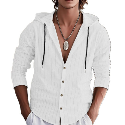 Men's transitional jacket with textured design and hood Skorter