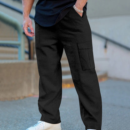Men's cargo joggers with practical side pockets and elastic waistband Skorter