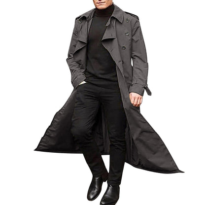 Men's elegant trench coat with double button placket Skorter
