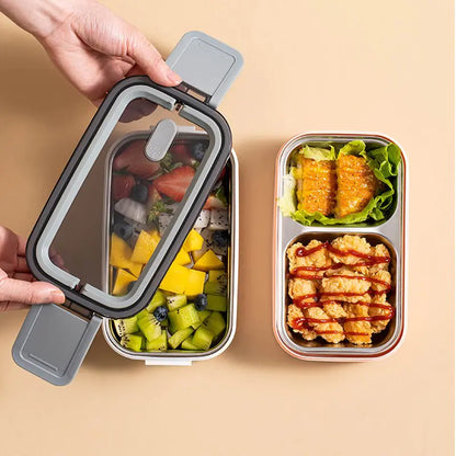 Skorter | 2-layer stainless steel Bento lunch box with locking lid