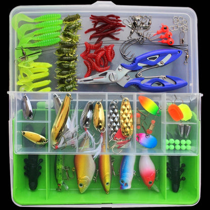Skorter | 101 PCS Fishing Bait Lure Kit Fishing Tackle (Green)