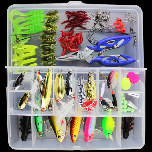 Skorter | 101 PCS Fishing Bait Lure Kit Fishing Tackle (White)