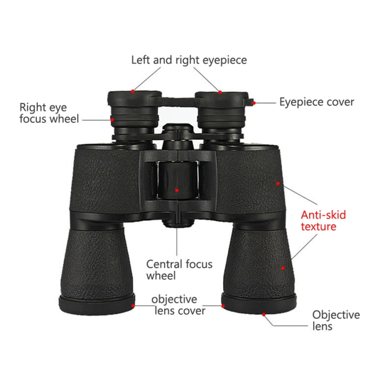Skorter | 20x50 Powerful Outdoor High Definition High Times Zoom Binocular Telescope for Hunting / Camping