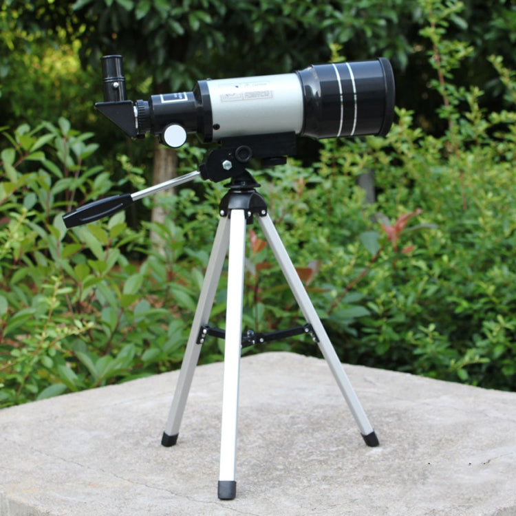 Skorter | F30070M Portable Professional High Definition High Times Espace Astronomical Telescope Spotting Scope with Tripod(Silver)