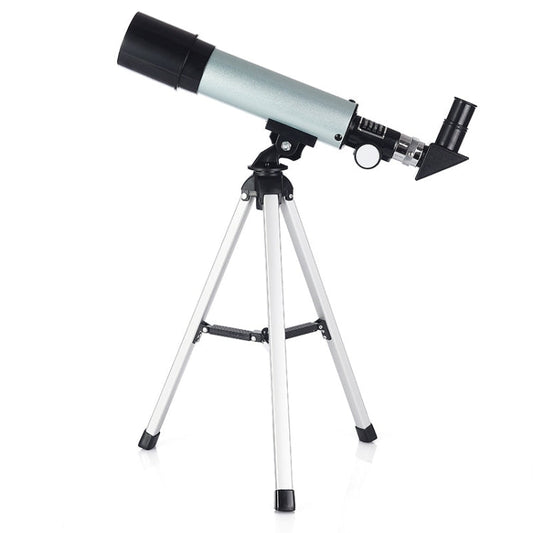 Skorter | F36050 Portable Professional High Definition High Times Espace Astronomical Telescope Spotting Scope with Aluminum Alloy Tripod(Silver)