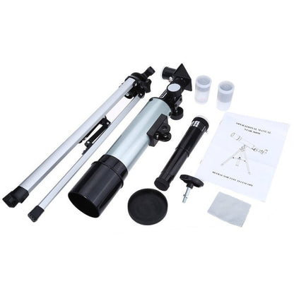 Skorter | F36050 Portable Professional High Definition High Times Espace Astronomical Telescope Spotting Scope with Aluminum Alloy Tripod(Silver)