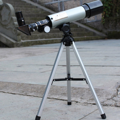 Skorter | F36050 Portable Professional High Definition High Times Espace Astronomical Telescope Spotting Scope with Aluminum Alloy Tripod(Silver)