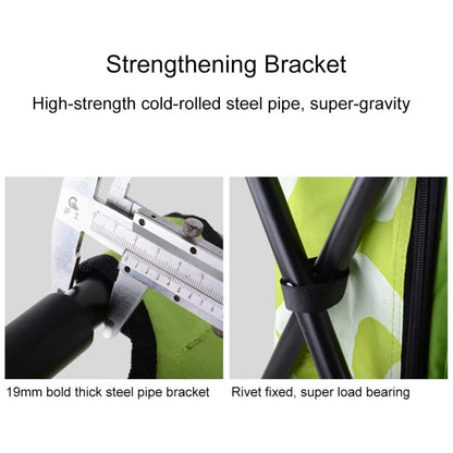 Skorter | Outdoor Portable Folding Camping Chair Light Fishing Beach Chair Stainless Steel Pipe Folding Chair with Ice Bag(Green)