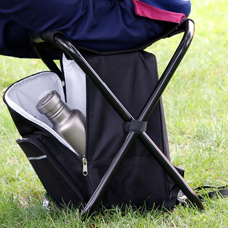 Skorter | Outdoor Portable Folding Camping Chair Light Fishing Beach Chair Stainless Steel Pipe Folding Chair with Ice Bag(Green)