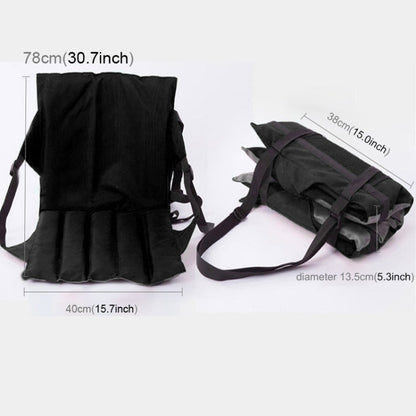 Skorter | Outdoor Folding Seat Cushion With Backrest, Size: 78*40*2cm(Black)