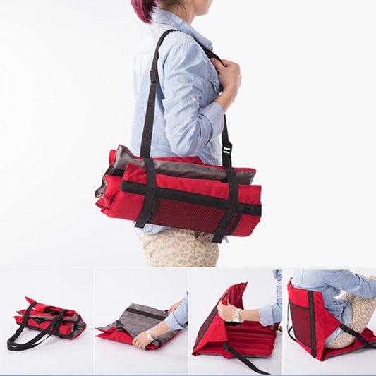 Skorter | Outdoor Folding Seat Cushion With Backrest, Size: 78*40*2cm(Red)