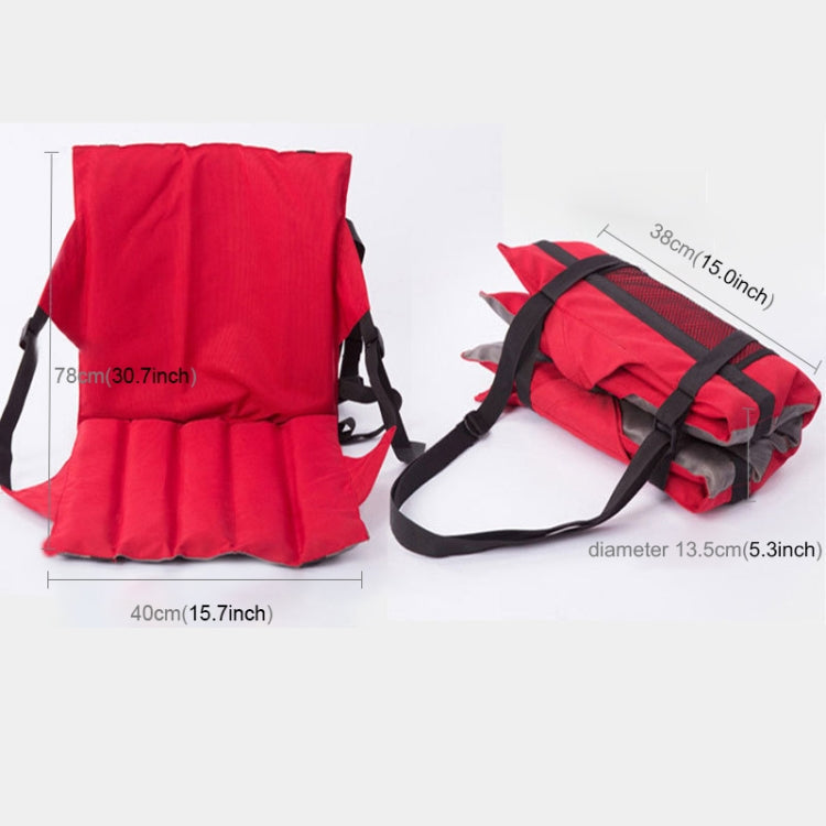 Skorter | Outdoor Folding Seat Cushion With Backrest, Size: 78*40*2cm(Red)