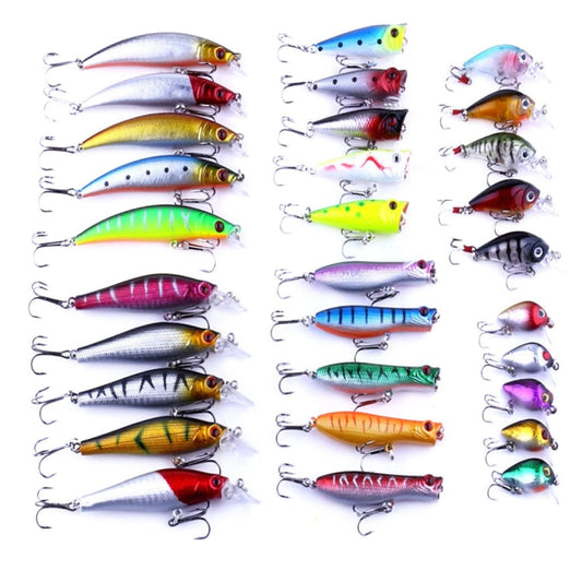 Skorter | HENGJIA HENG JIA-SETL30 30 PCS Minnow Fishing Lure Set 6 Models Fishing Tackle Plastic Hard Bait