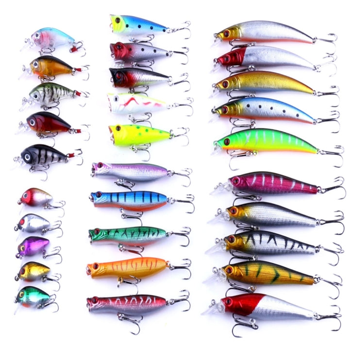 Skorter | HENGJIA HENG JIA-SETL30 30 PCS Minnow Fishing Lure Set 6 Models Fishing Tackle Plastic Hard Bait