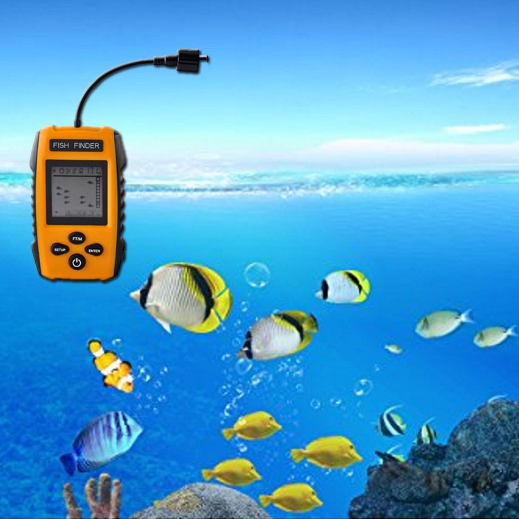 Skorter | Portable Wired Fish Finder with Sonar Sensor Transducer and LCD Display