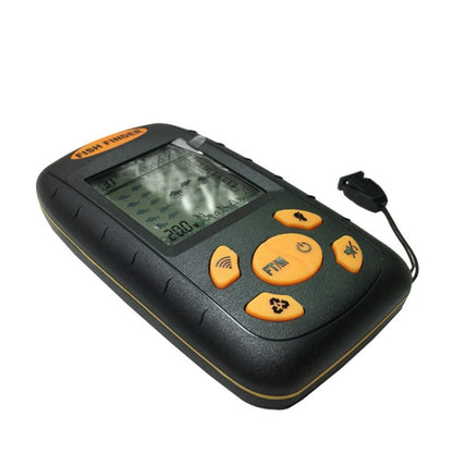 Skorter | Portable Ultrasonic Fish Finder, Water Depth & Temperature Fishfinder with Wired Sonar Sensor Transducer and LCD Display
