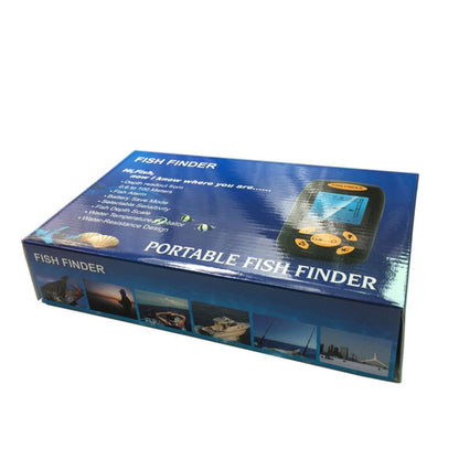 Skorter | Portable Ultrasonic Fish Finder, Water Depth & Temperature Fishfinder with Wired Sonar Sensor Transducer and LCD Display