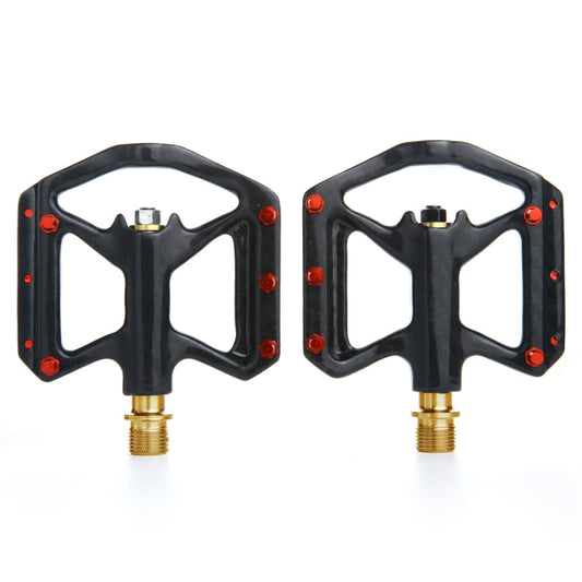 Skorter | 1 Pair B251C Road Bike Carbon Fiber + Titanium Axle Pedals (Black)