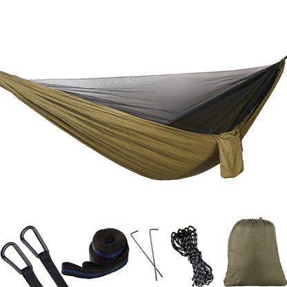Skorter | Portable Outdoor Parachute Hammock with Mosquito Nets (Army Green)