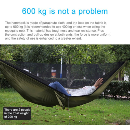 Skorter | Portable Outdoor Parachute Hammock with Mosquito Nets (Army Green)