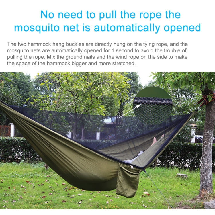 Skorter | Portable Outdoor Parachute Hammock with Mosquito Nets (Army Green)