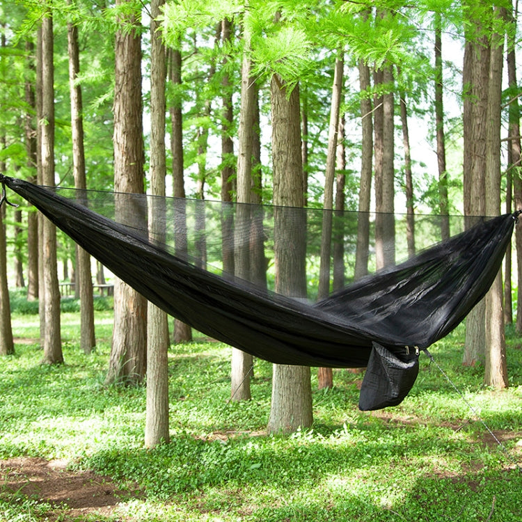 Skorter | Portable Outdoor Parachute Hammock with Mosquito Nets (Black)
