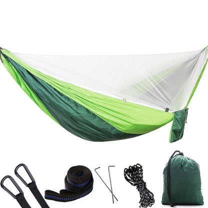 Skorter | Portable Outdoor Parachute Hammock with Mosquito Nets (Green)
