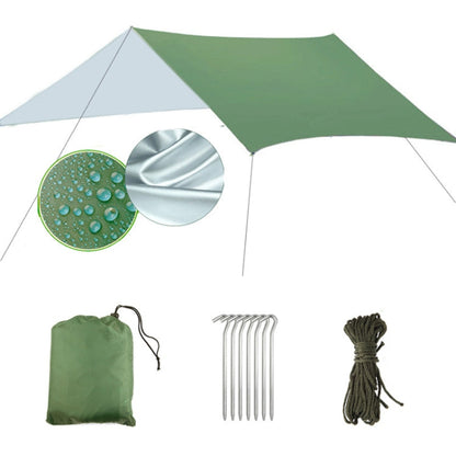 Skorter | Multi-function Outdoor Waterproof Sunscreen Beach Awning Tent Sun Shelter Pergola (Army Green)