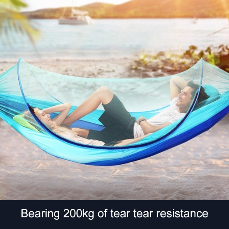 Skorter | Portable Outdoor Camping Full-automatic Nylon Parachute Hammock with Mosquito Nets, Size : 250 x 120cm (Army Green)